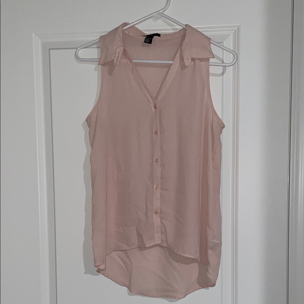 Forever 21 Light Pink Sleeveless Blouse